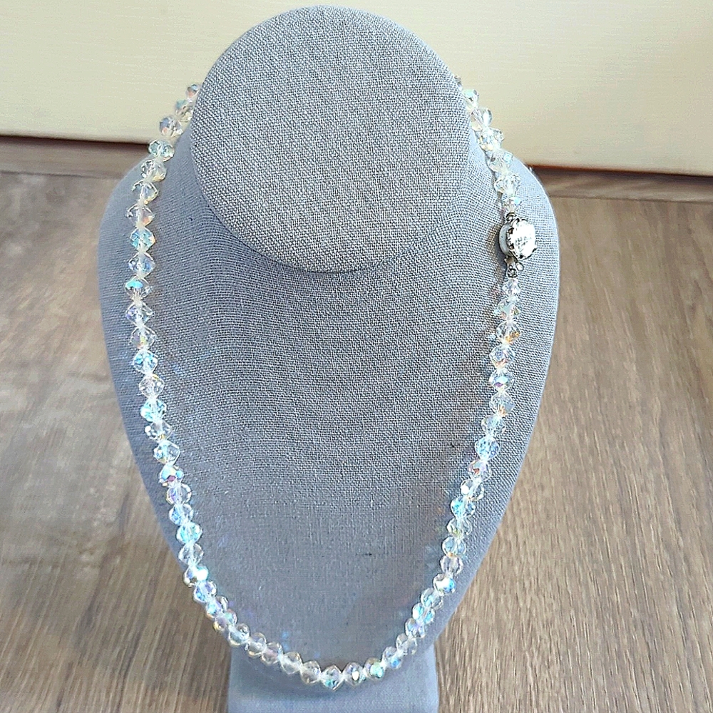 Vintage AB Necklace Silver Clasp